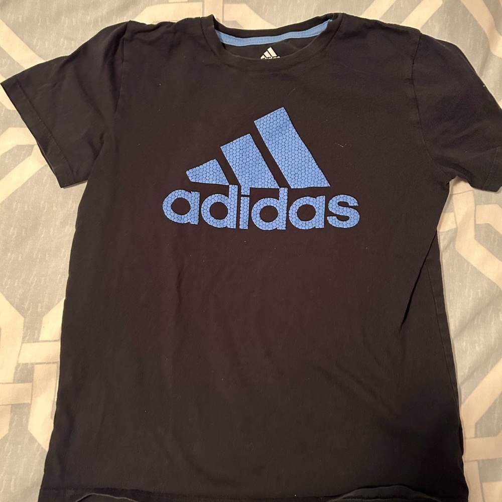 Adidas Kids Black and Blue T-Shirt